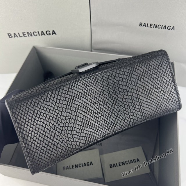 Balenciaga專櫃爆款Hourglass蛇紋沙漏包 巴黎世家蛇紋牛皮手提包 fyj1493